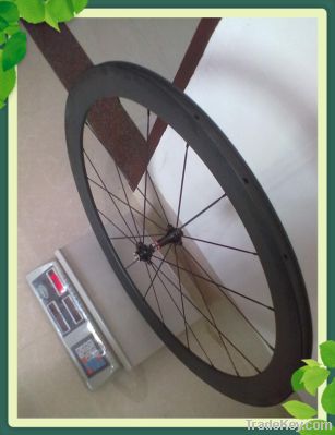 Buy cheap 700C 50mm Clincher Carbon Wheels Novatec Hubs Free Skewers