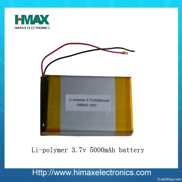 Rechargeable Li-polymer Battery Pack 3.7V 1250mAh
