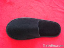 Black Disposable Hand-made Velour Slipper (VR026)
