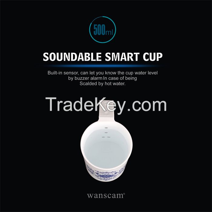 Newest wanscam ZN01 hot intellegent 500ml low consumption smart cup to the blind and the elders