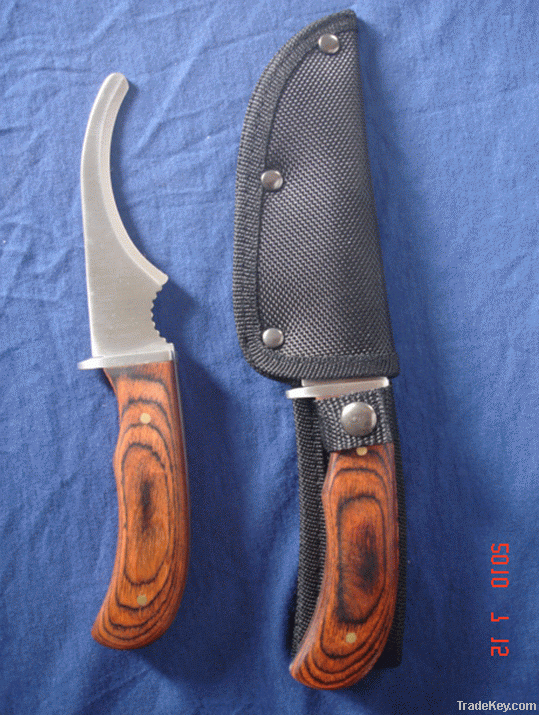 Wooden Handle Hunting Knivesï¼Wooden Handle Hunting Knives, Made of sta