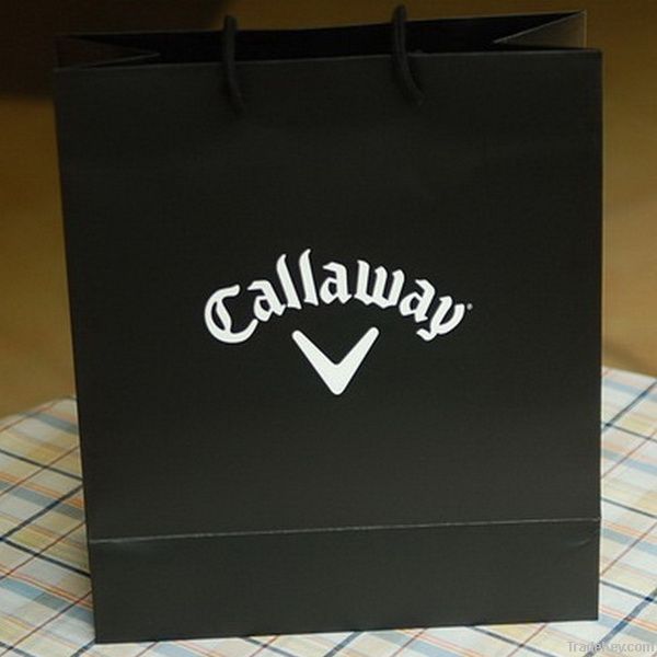 beautiful black shopping paper bag