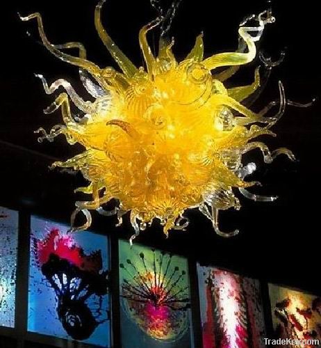 Murano Chandelier in Amber