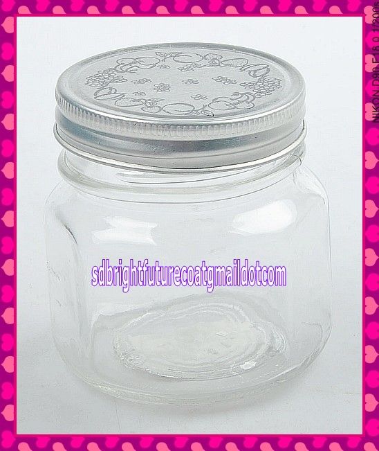 clear glass manson jars with screw tin lid