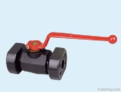 High pressure ball valve with flange