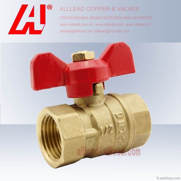 butterfly handle brass ball valve