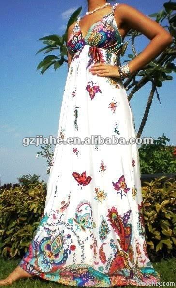 Newest Fashion Printed Maxi Casual Dress Long Dress