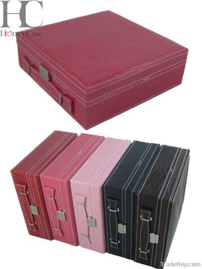 Exquisite Folding leather Jewelry Storage Case/box