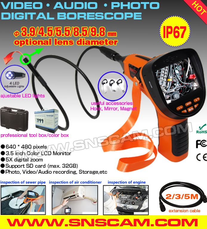 Video Endoscope/Video Endoscopy/Video Borescope/Video Borescopy