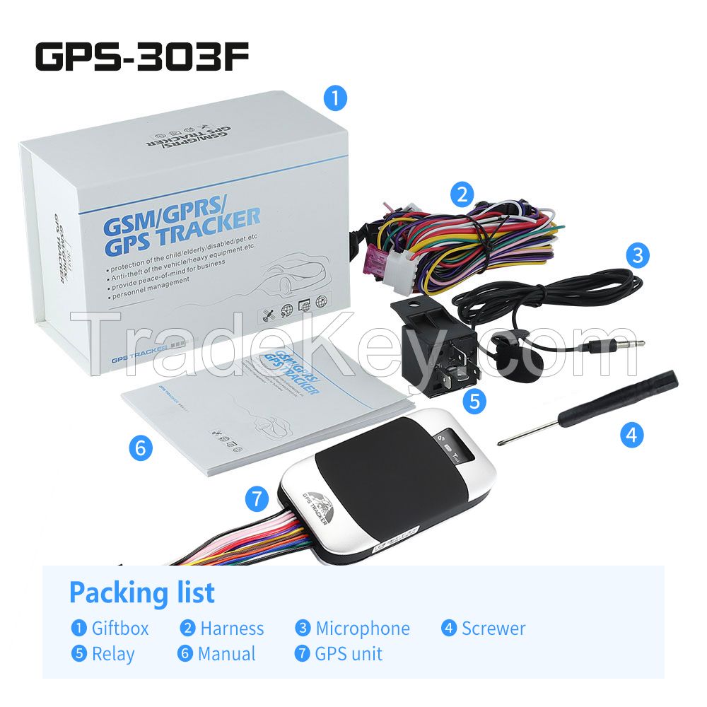 vehicle gps tracker for SMS GPRS APP car Tracking Devices with power cut off function