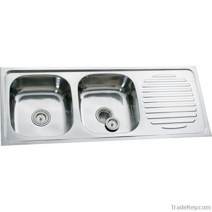 double bowl single drain ketchen sink YTD12050F