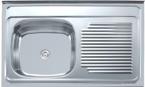 single bowl with drainboard stainless steel sink-YTS8050