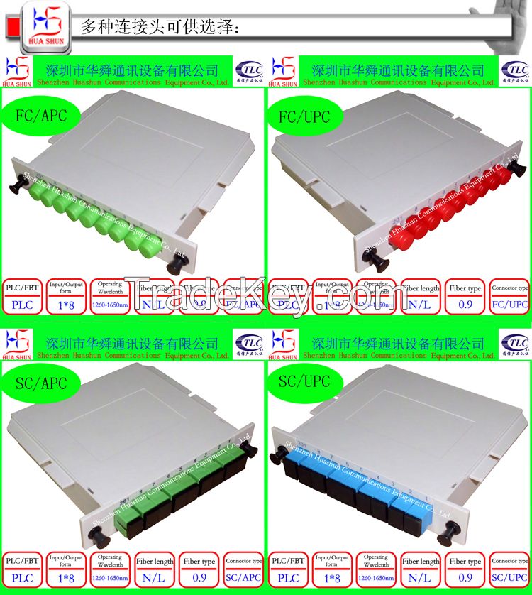FTTH EPON GPON LGX Module Steel Tube FBT PLC Splitter 1 2 4 8 16 32 64 128 Way Fiber Optic Splitter Box Price Coupler