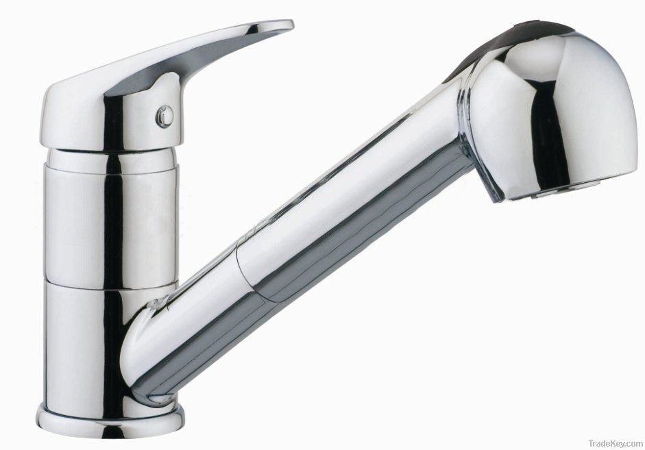Heavy duty single handle pull-out Kitchen Faucet