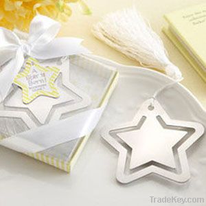 Wedding Favors Gifts/ Promotion Metal Bookmark/ Star Silver Bookmark