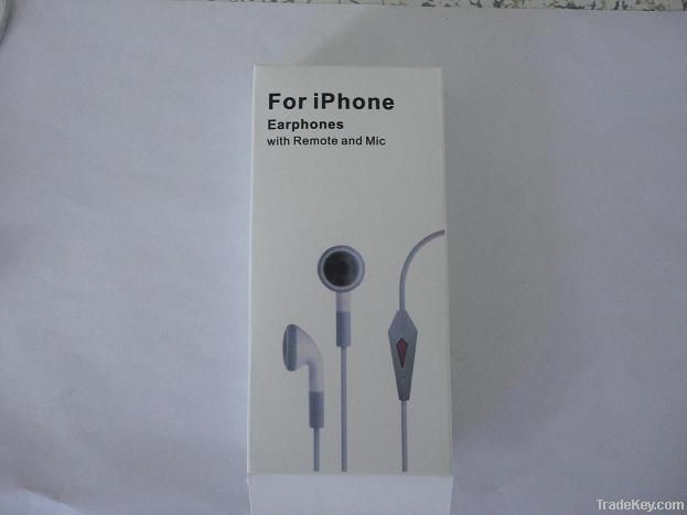 New product Earphone with Remote and Mic for Apple 4s/4G/3GS