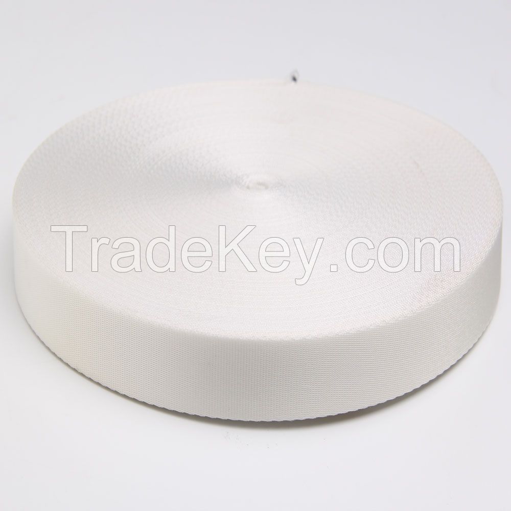 Wholesale 1 inch white flat nylon webbing 