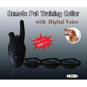 3 DOGS Rechargeable Electronic Pet Dog Training Three Collar Remote