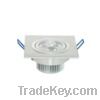 Aluminum high power 3*1w led ceiling light/downlight