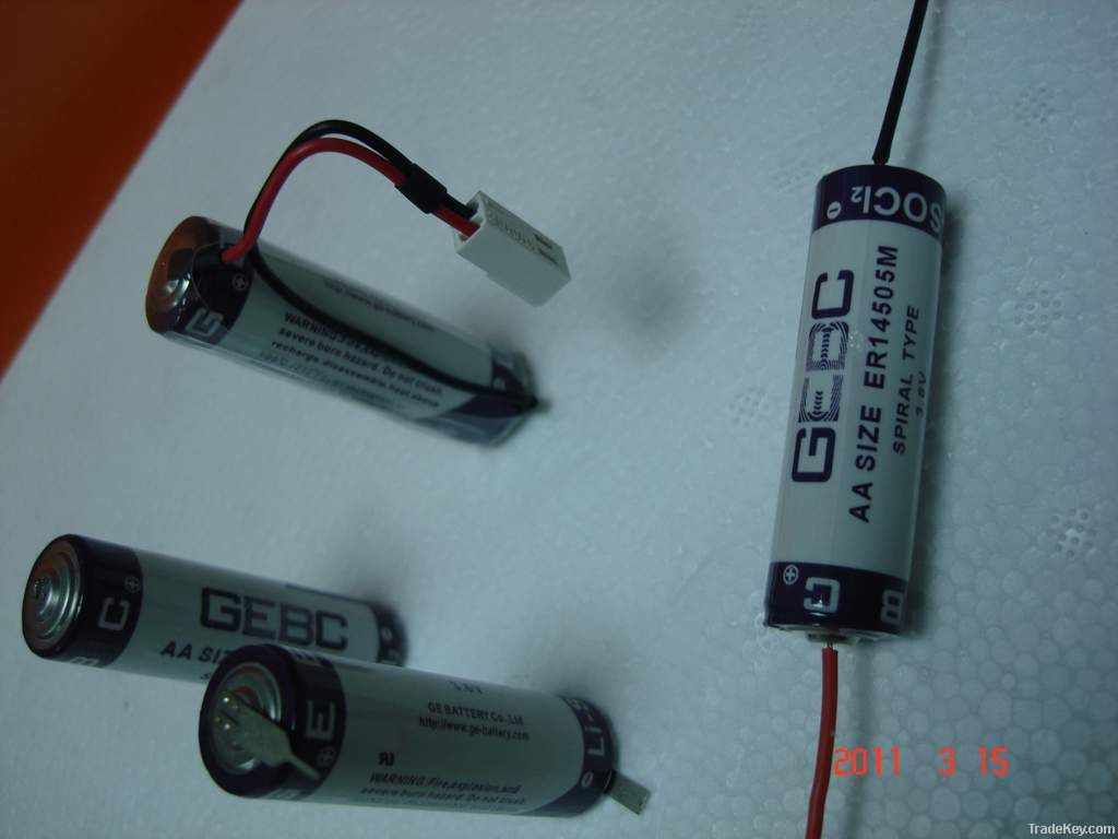 3.6V Lithium Thionyl Chloride Battery GEBC ER14505M
