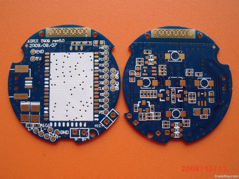 Round blue electric printing circuit board