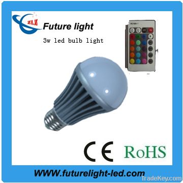 3w color changing rgb led bulb e27