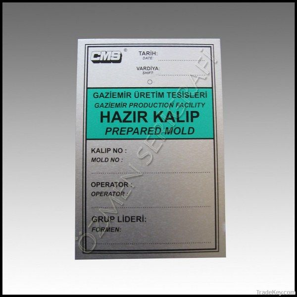 Aluminium label