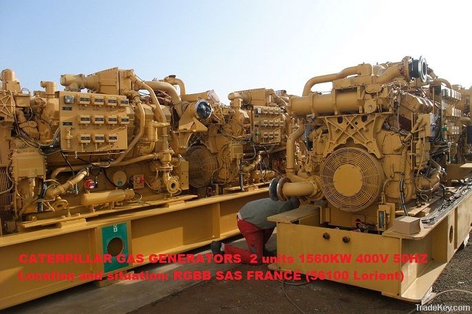 used gas generators, caterpillar, wartsila, deutz-mwm