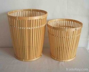 Bamboo waste basket