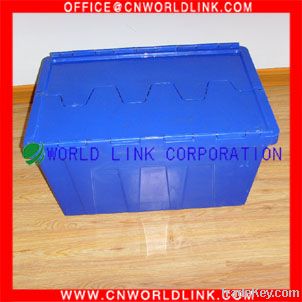 with separate lid turnover plastic crates