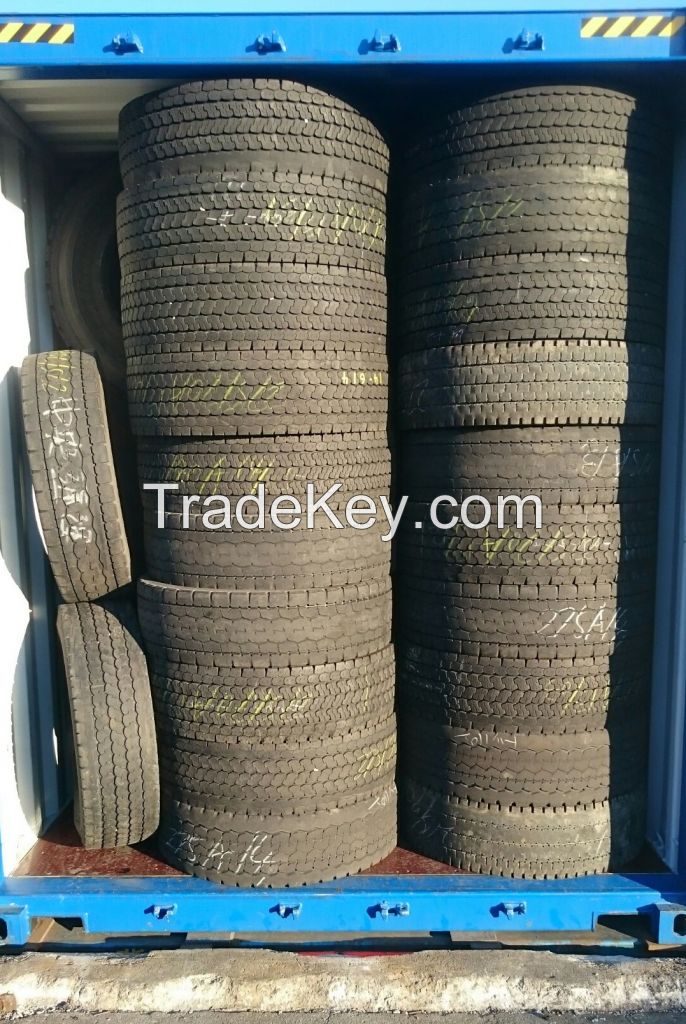 Japanese Reliable Used Tire Casings for Retreading, Good Inspection