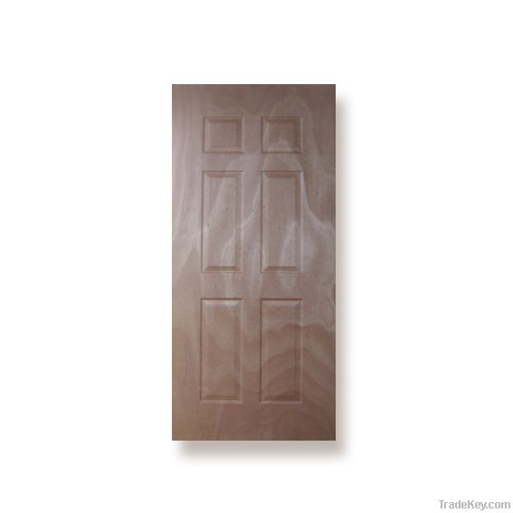 Plywood Molded Doorskin Natural Okume Wood Veneered.