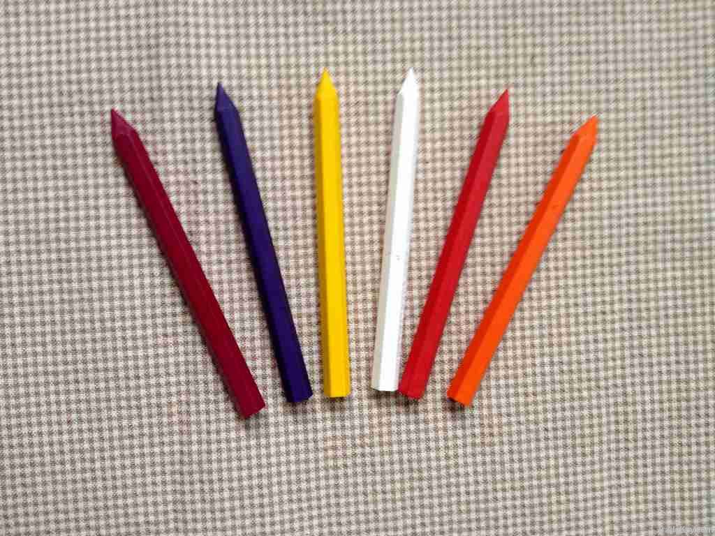 12 pcs hexangular plastic crayon/crayon