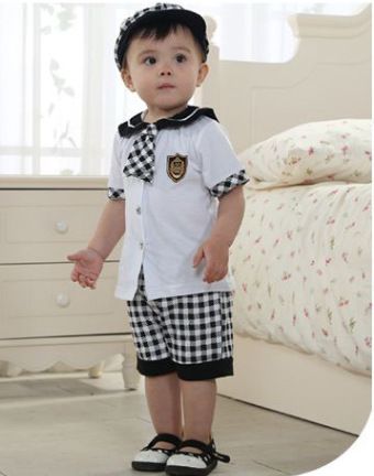 summer boys gentleman suit children clothes baby boys multiple clothing sets