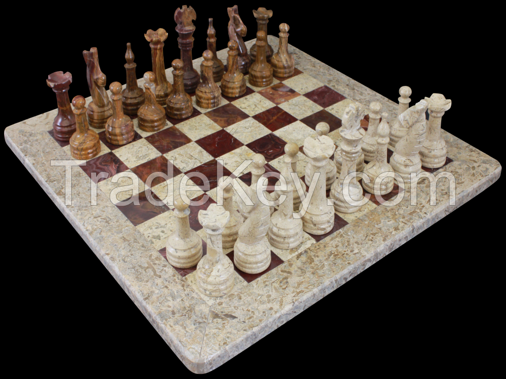 Marble , Onyx Chess Set