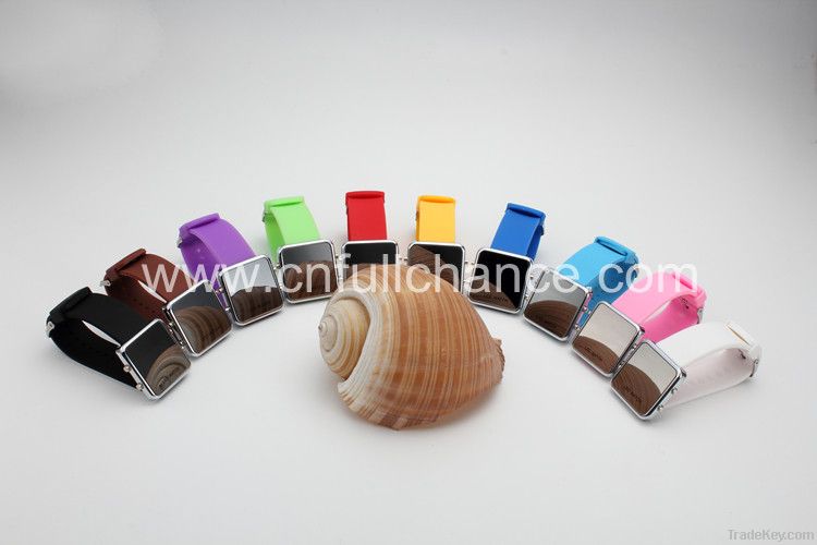 LED silicone rubber watch