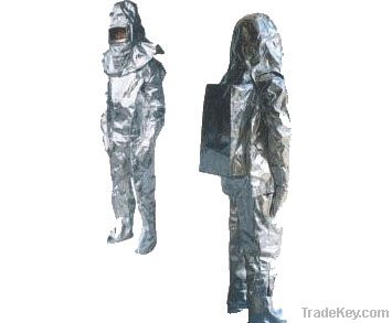 aluminized heat resistant suit, FIRE RESISTANT SUITS, heat insulation su