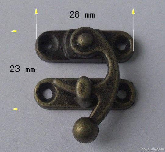 Metal clasp lock for box