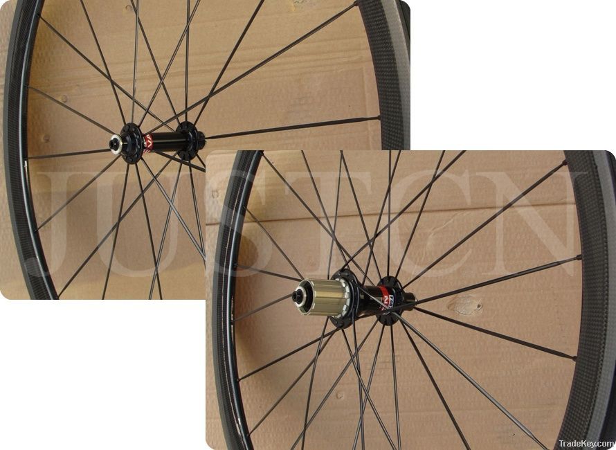 700C carbon bike wheels 38mm clincher