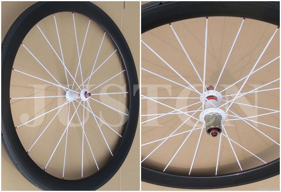 700C carbon bike wheels 50mm clincher