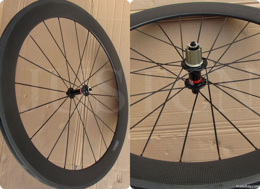700C carbon bike wheels 60mm clincher