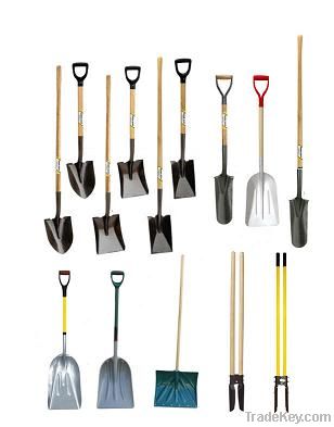 Steel garden shovel