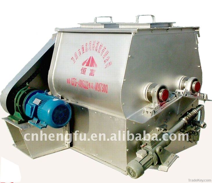 High effciency double paddle feed mixer machine