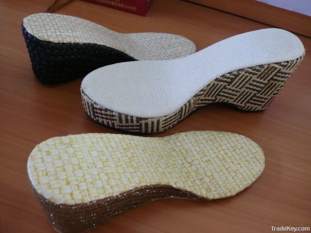 pp wovenfabric;woven straps for wedges sandals and flowers for sandals