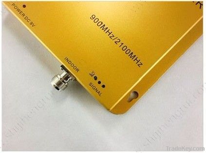 GSM and UMTS dual band phones signal repeater with yagi 900Mhz 2100Mhz