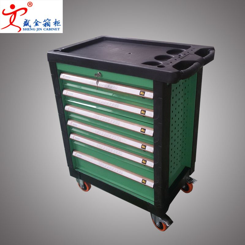 Premium Series 30 Inch 6 Drawer Rolling Cabinet Tool Trolley
