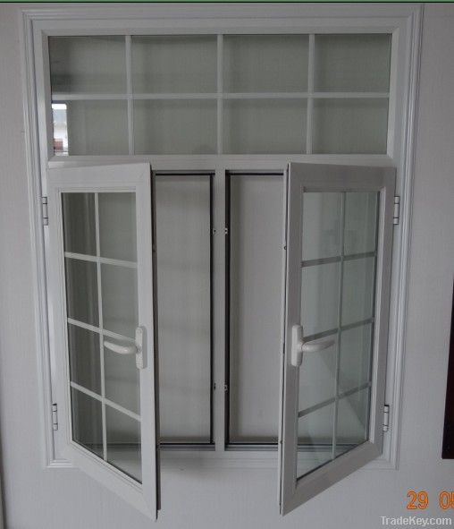 Graceful aluminium casement window with grills design