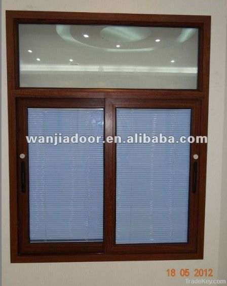 new style aluminium sliding window with built in blinds