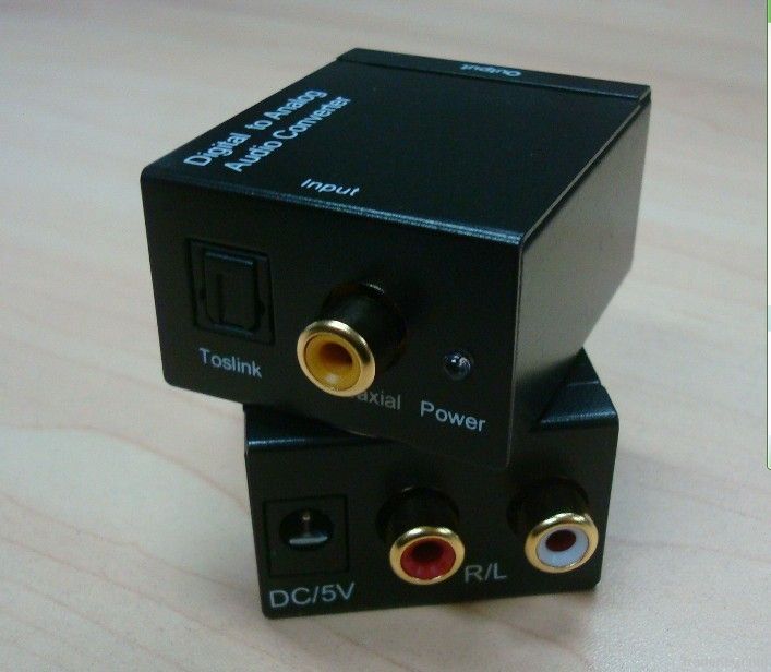 Optical Fiber digital to analog R/L converter scaler