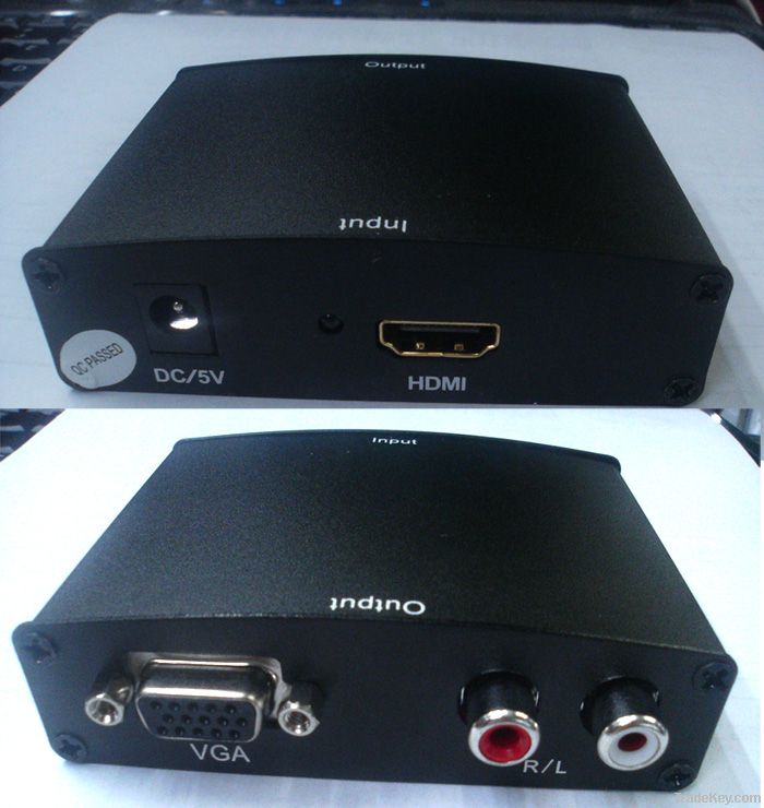 HDMI to VGA +R/L with audio converter ;HDAV to PC scaler